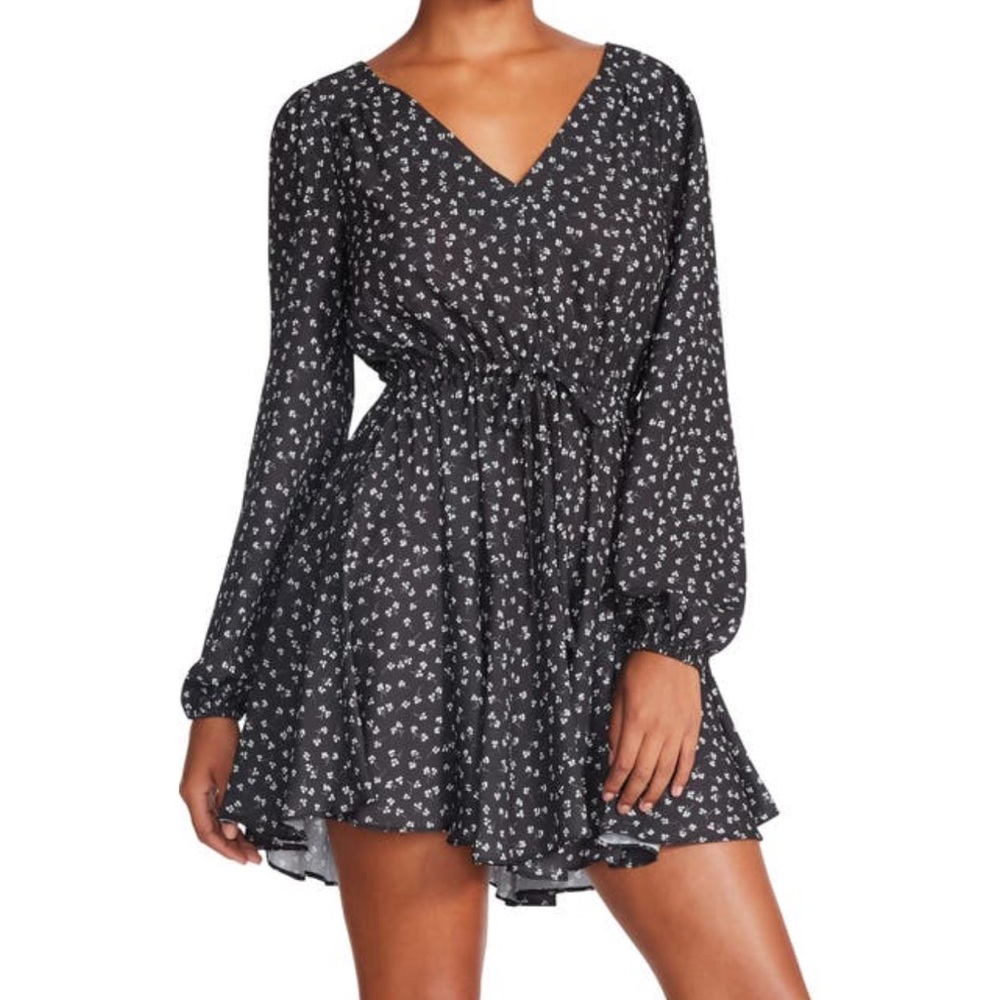 Steve Madden Floral Long Sleeve Mini Dress- Large